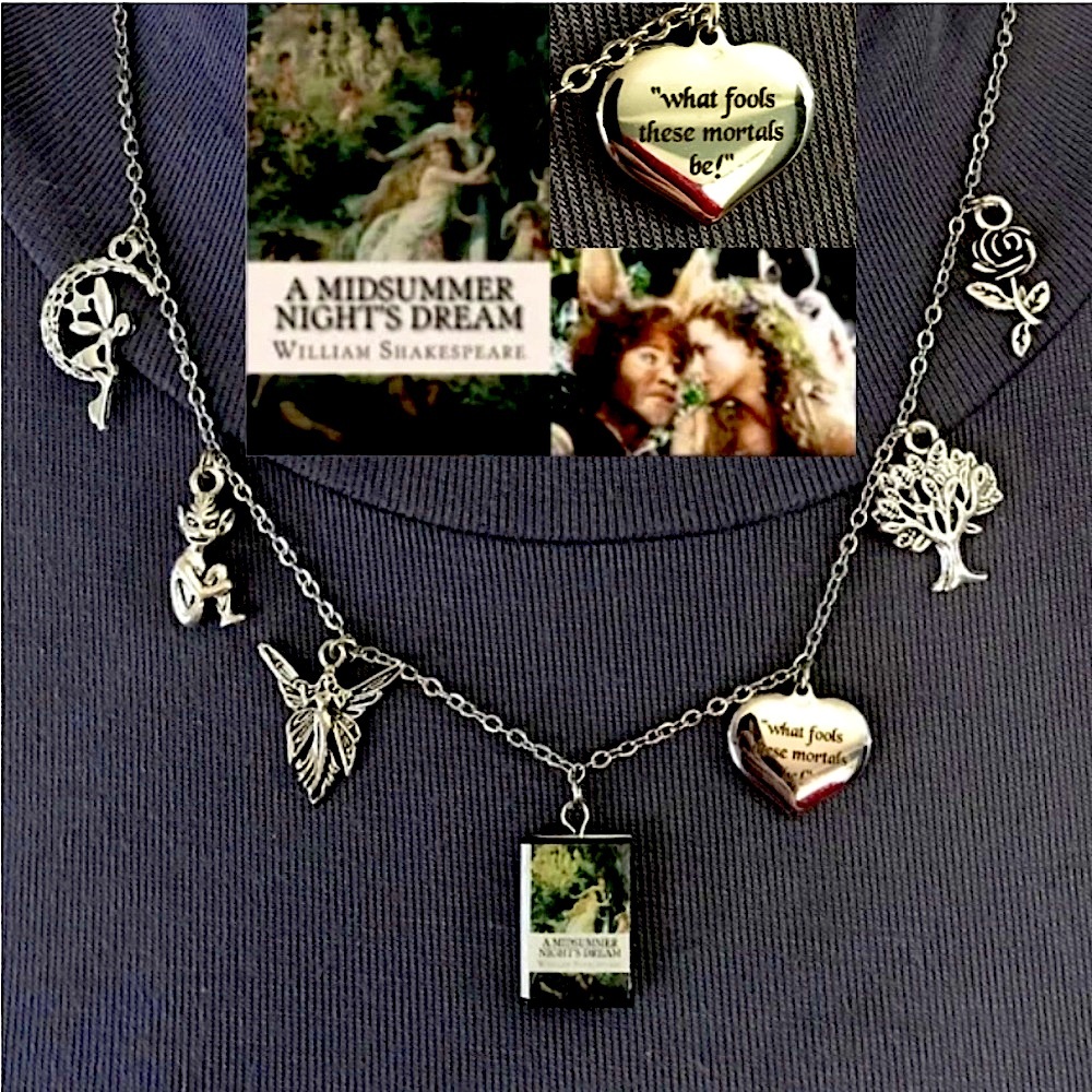 A Midsummer Night's Dream William Shakespeare Handmade Literature Necklace Fairy